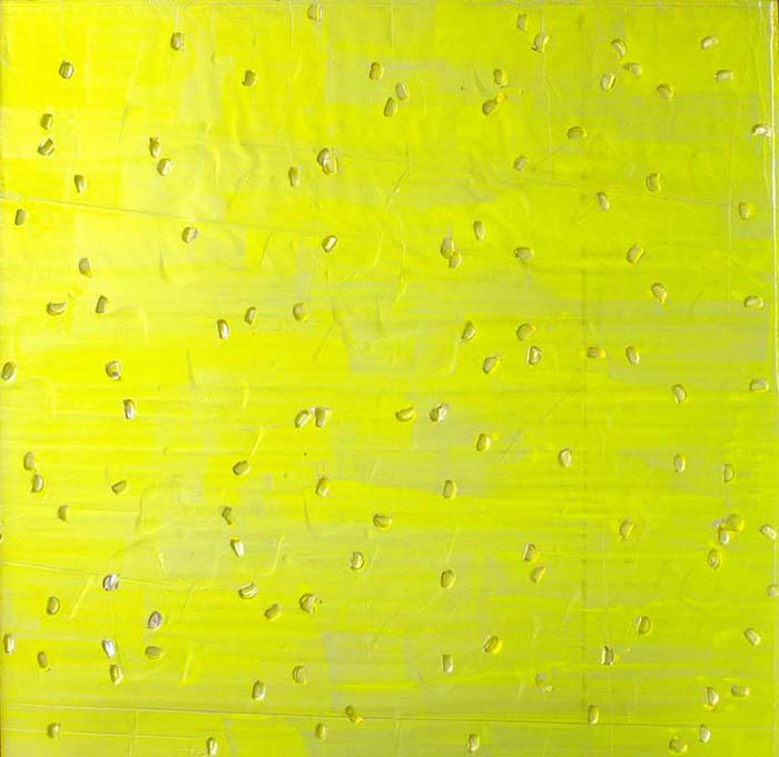 eXile Series, 2005, heel marks on foil-faced foam, 48x48in